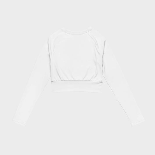 Langarm Crop Top WHITE - The Barber Style