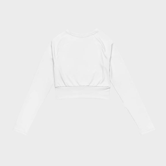 Langarm Crop Top WHITE - The Barber Style